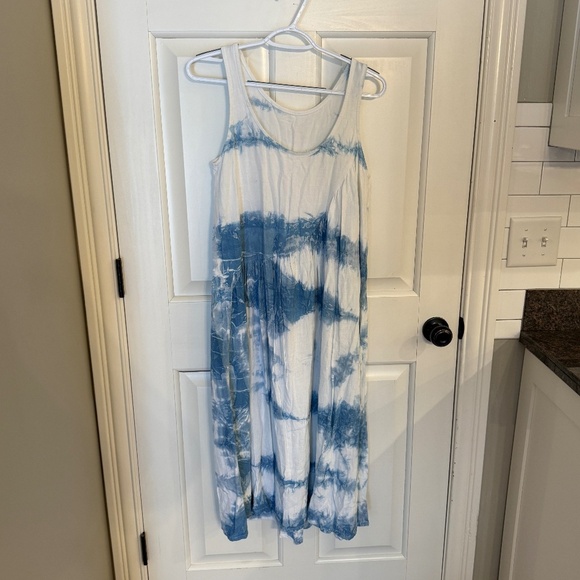Rachel Pally Tie Dye Swing Dress blue white 31733 - Picture 1 of 8